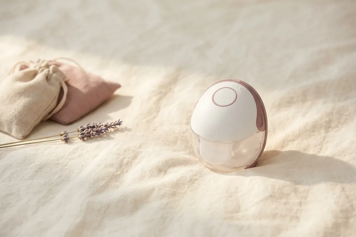 Three wearable breast pumps from Momcozy, Elvie and Willow side by side