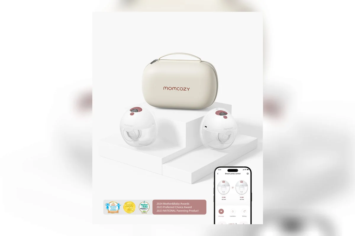 Flat-lay of wearable breast pumps, a phone timer, and a glass of water set up for a power pumping session